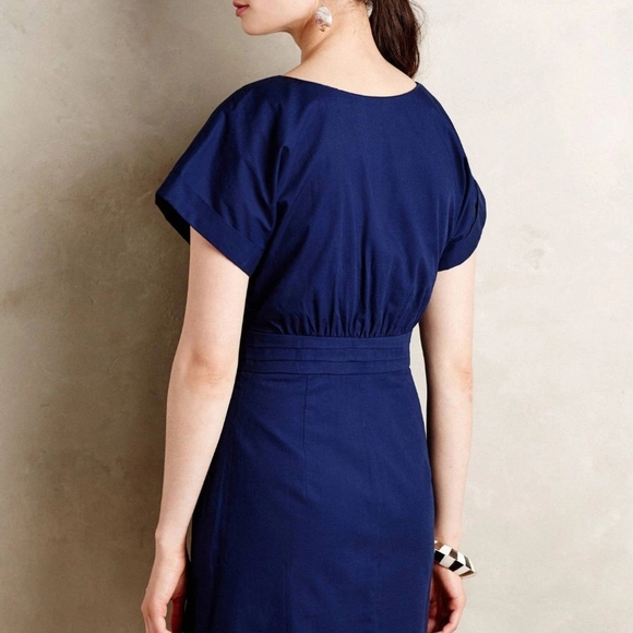 Anthropologie Deep Blue Mini Dress - Picture 4 of 4